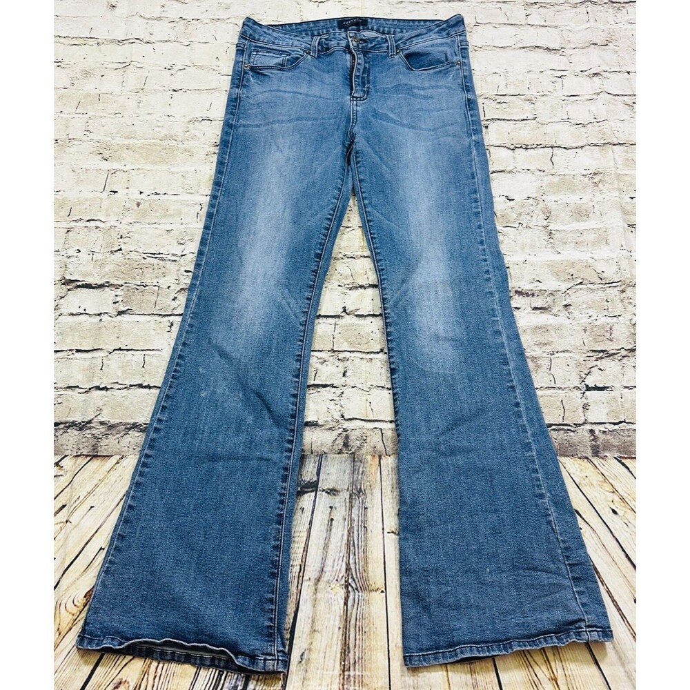JustUSA Jeans Womens Sz.13 Blue Bootcut Flare High-Rise Denim Cowgirl Pants